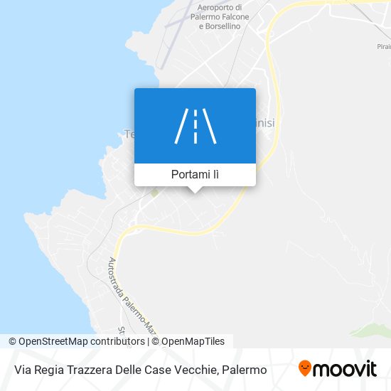Mappa Via Regia Trazzera Delle Case Vecchie