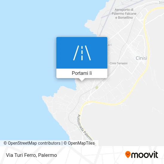 Mappa Via Turi Ferro
