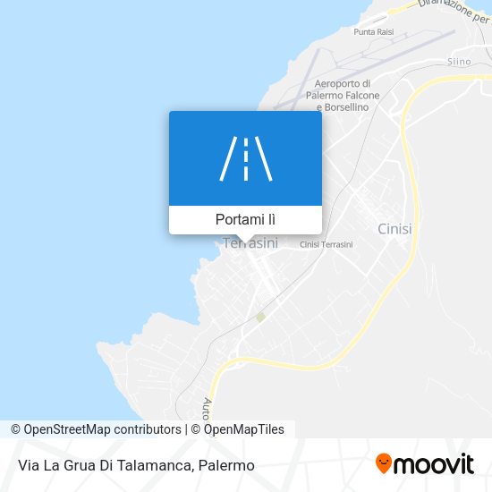 Mappa Via La Grua Di Talamanca