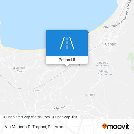 Mappa Via Mariano Di Trapani
