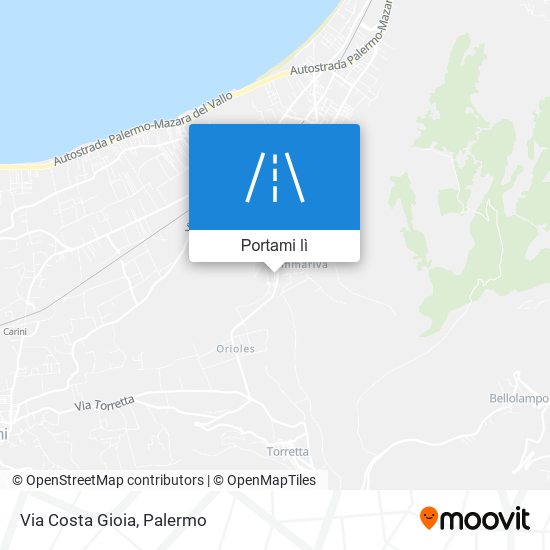 Mappa Via Costa Gioia