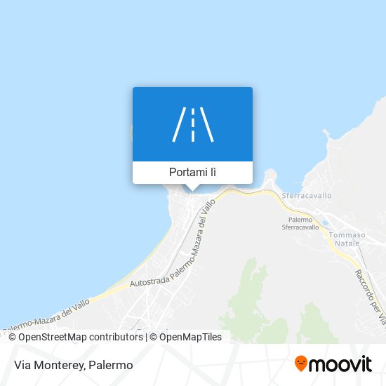 Mappa Via Monterey