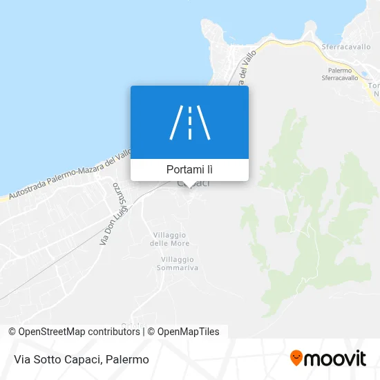 Mappa Via Sotto Capaci