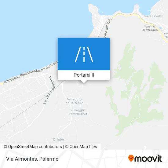 Mappa Via Almontes