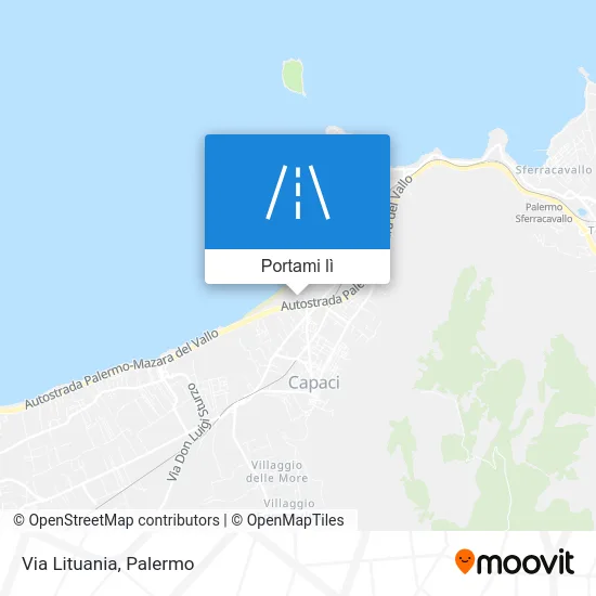 Mappa Via Lituania