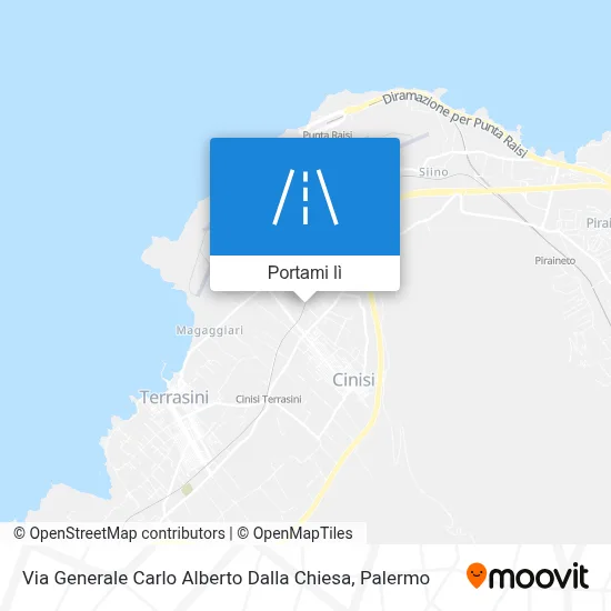 Mappa Via Generale Carlo Alberto Dalla Chiesa