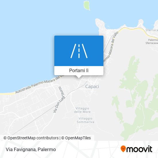 Mappa Via Favignana