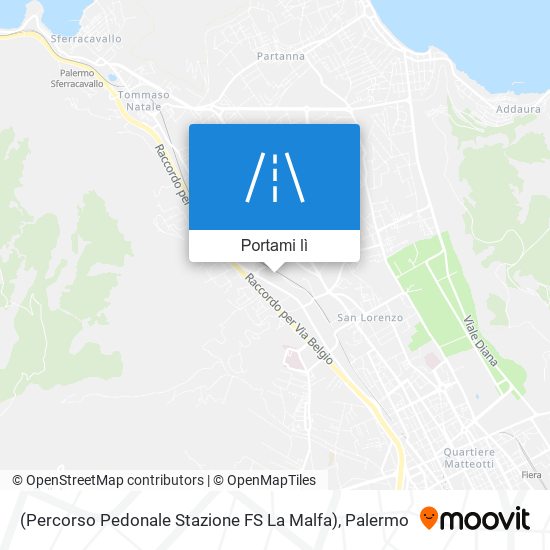 Mappa (Percorso Pedonale Stazione FS La Malfa)