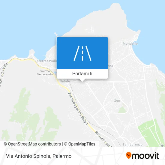 Mappa Via Antonio Spinola