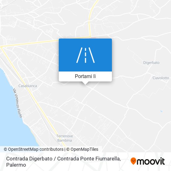 Mappa Contrada Digerbato / Contrada Ponte Fiumarella