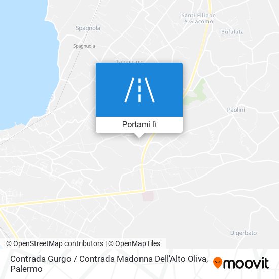 Mappa Contrada Gurgo / Contrada Madonna Dell'Alto Oliva