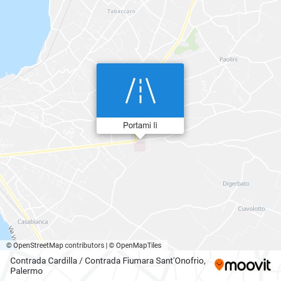 Mappa Contrada Cardilla / Contrada Fiumara Sant'Onofrio