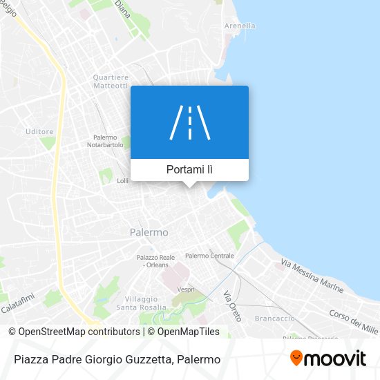 Mappa Piazza Padre Giorgio Guzzetta