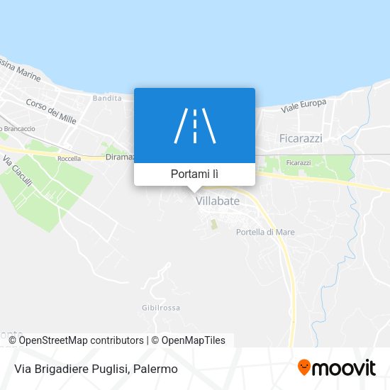 Mappa Via Brigadiere Puglisi