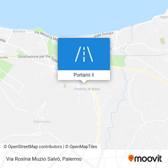 Mappa Via Rosina Muzio Salvò