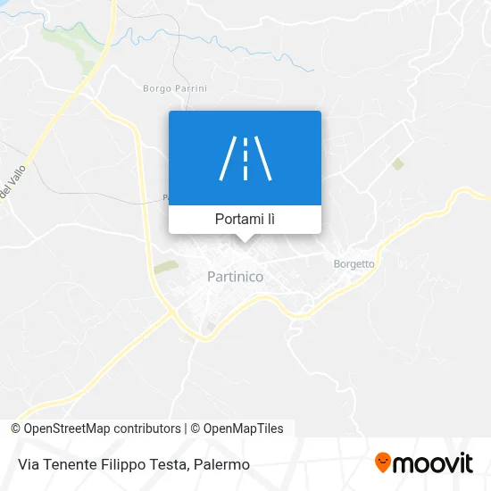 Mappa Via Tenente Filippo Testa