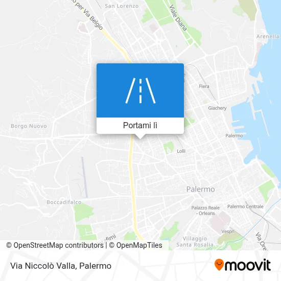 Mappa Via Niccolò Valla