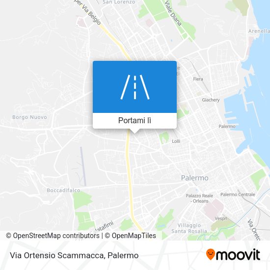 Mappa Via Ortensio Scammacca
