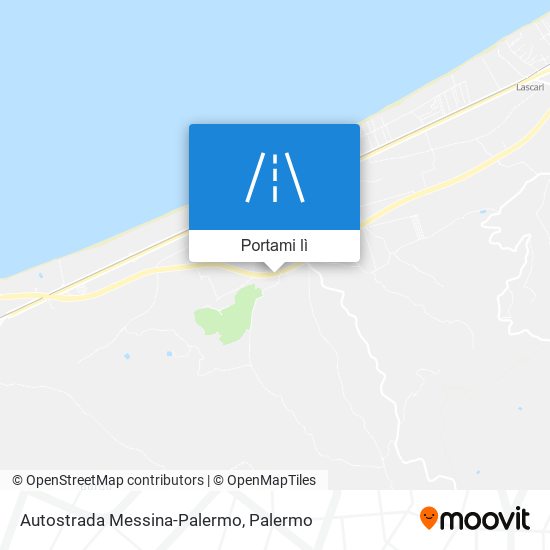 Mappa Autostrada Messina-Palermo