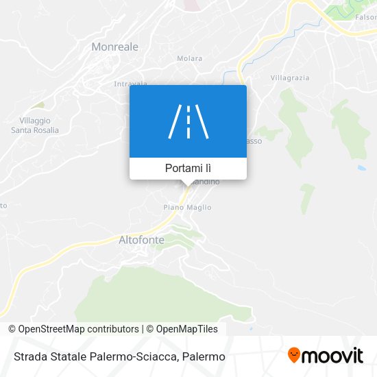 Mappa Strada Statale Palermo-Sciacca