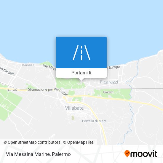 Mappa Via Messina Marine