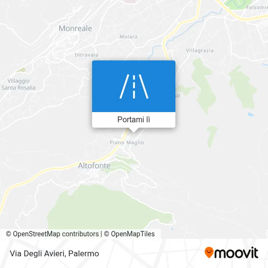 Mappa Via Degli Avieri