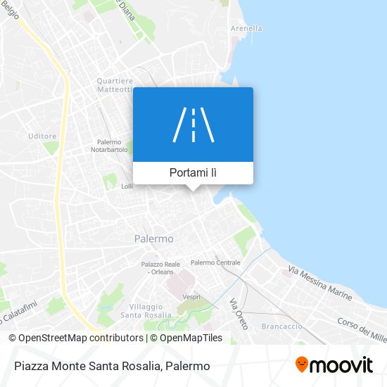 Mappa Piazza Monte Santa Rosalia