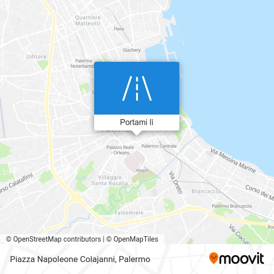 Mappa Piazza Napoleone Colajanni