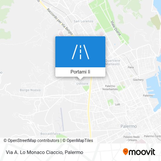 Mappa Via A. Lo Monaco Ciaccio