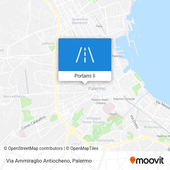 Mappa Via Ammiraglio Antiocheno