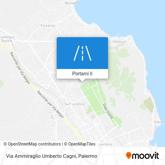 Mappa Via Ammiraglio Umberto Cagni