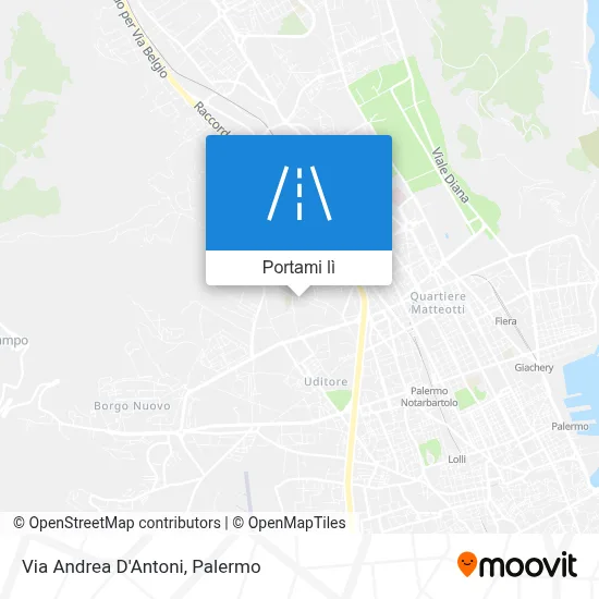 Mappa Via Andrea D'Antoni