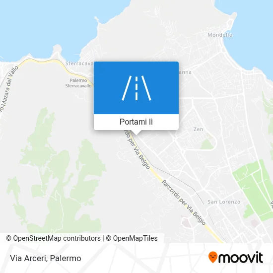 Mappa Via Arceri