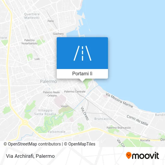 Mappa Via Archirafi