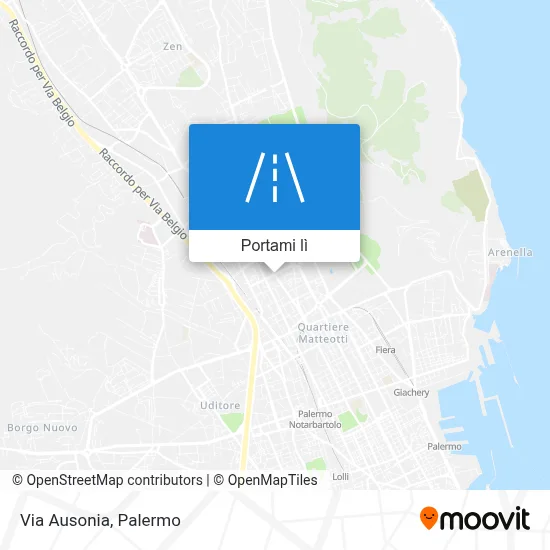 Mappa Via Ausonia