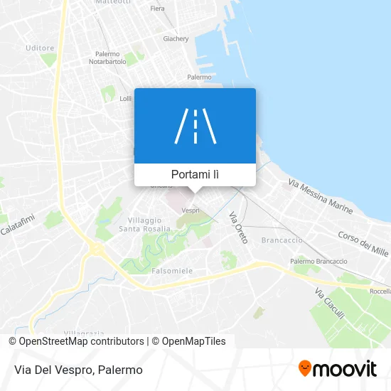 Mappa Via Del Vespro