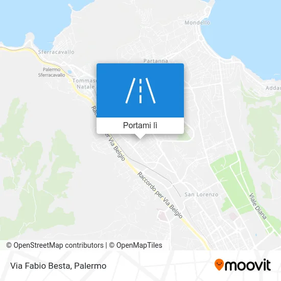 Mappa Via Fabio Besta