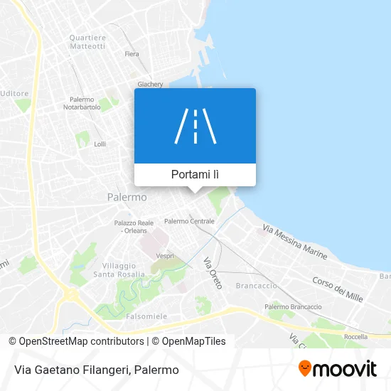 Mappa Via Gaetano Filangeri