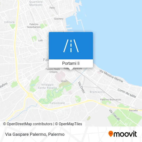 Mappa Via Gaspare Palermo