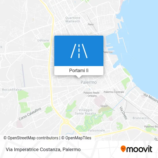 Mappa Via Imperatrice Costanza