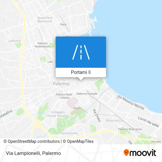 Mappa Via Lampionelli