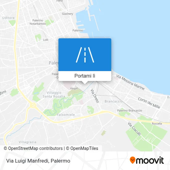 Mappa Via Luigi Manfredi