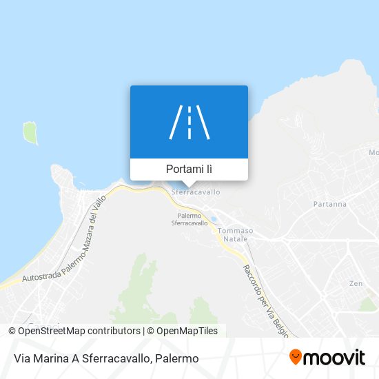 Mappa Via Marina A Sferracavallo