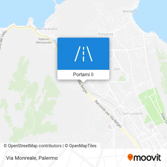 Mappa Via Monreale