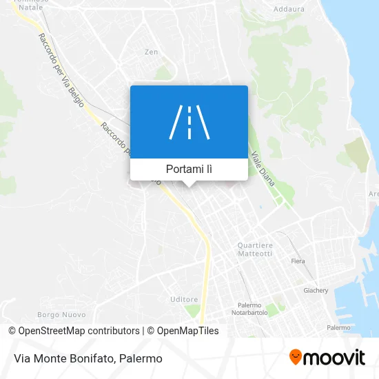 Mappa Via Monte Bonifato