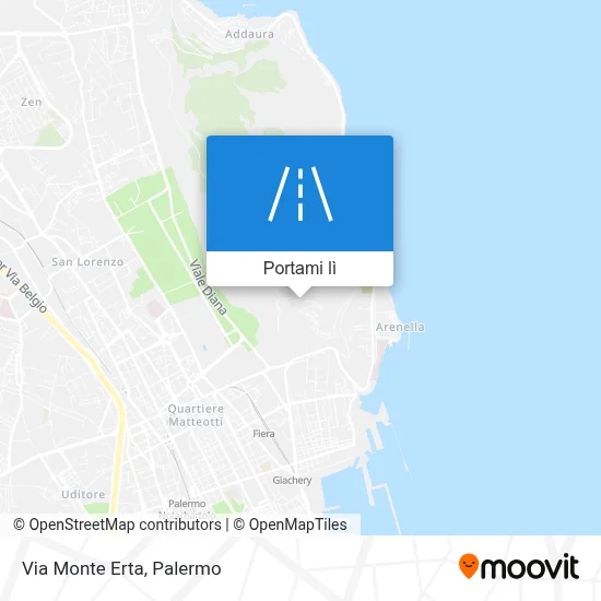 Mappa Via Monte Erta