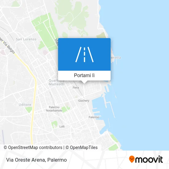 Mappa Via Oreste Arena