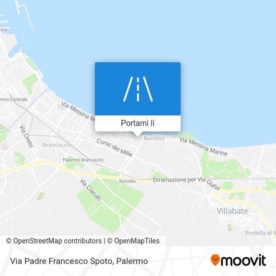 Mappa Via Padre Francesco Spoto
