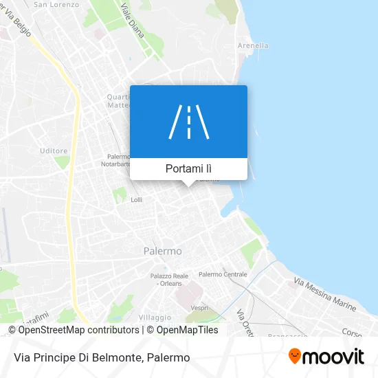 Mappa Via Principe Di Belmonte
