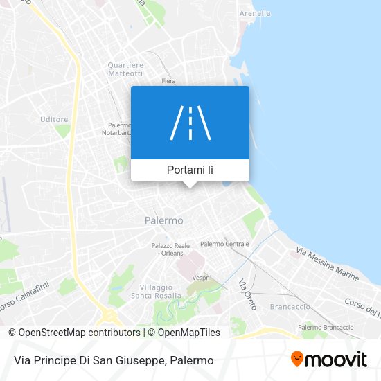 Mappa Via Principe Di San Giuseppe